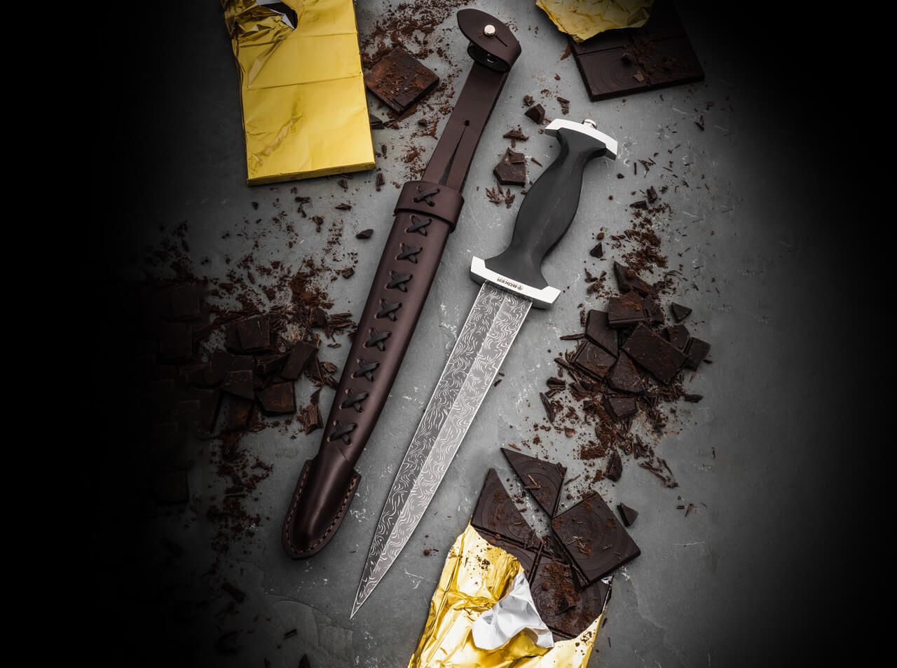 Daga Böker Solingen Suiza de Damasco Mosaico