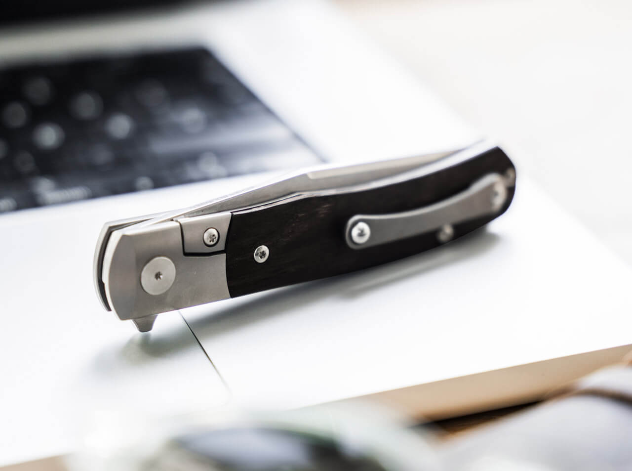 Navaja de Bolsillo Böker Solingen TRPPR Bog Madera de Roble