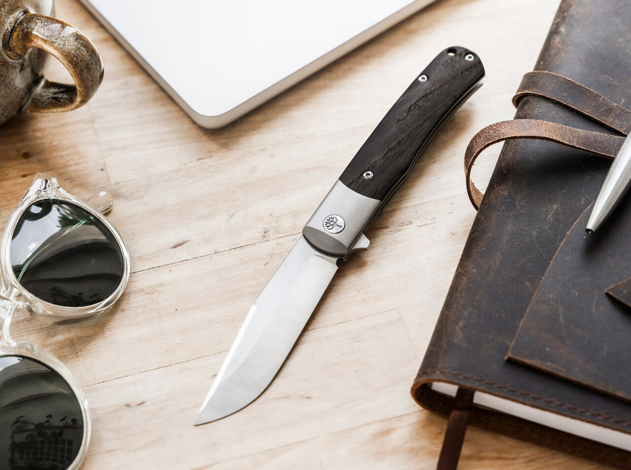 Navaja de Bolsillo Böker Solingen TRPPR Bog Madera de Roble