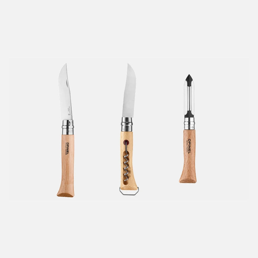 Kit de Cocina Opinel Nómada N.°10 con Sacacorchos Abrebotellas