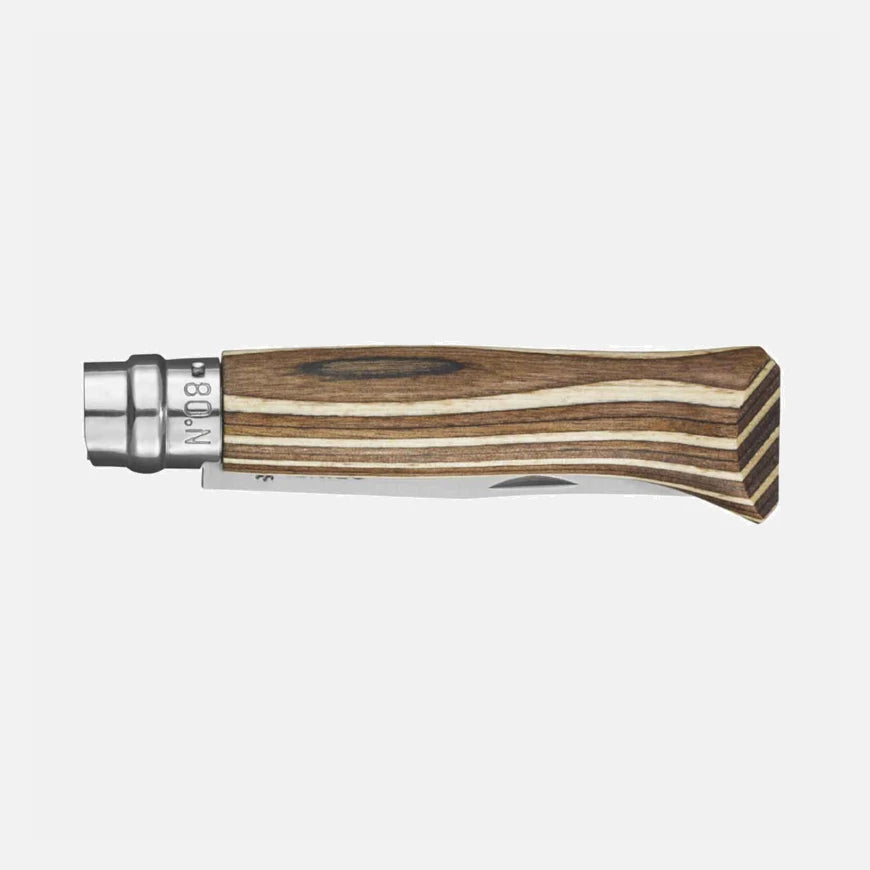 Navaja de Bolsillo Opinel N°08 Lujo Abedul Laminado