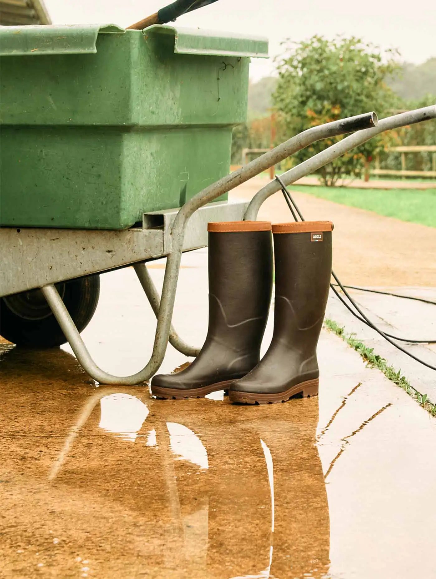 Botas de Agua Aigle Forradas de Cuero Parcours® 2 Signature Fuelle Piel