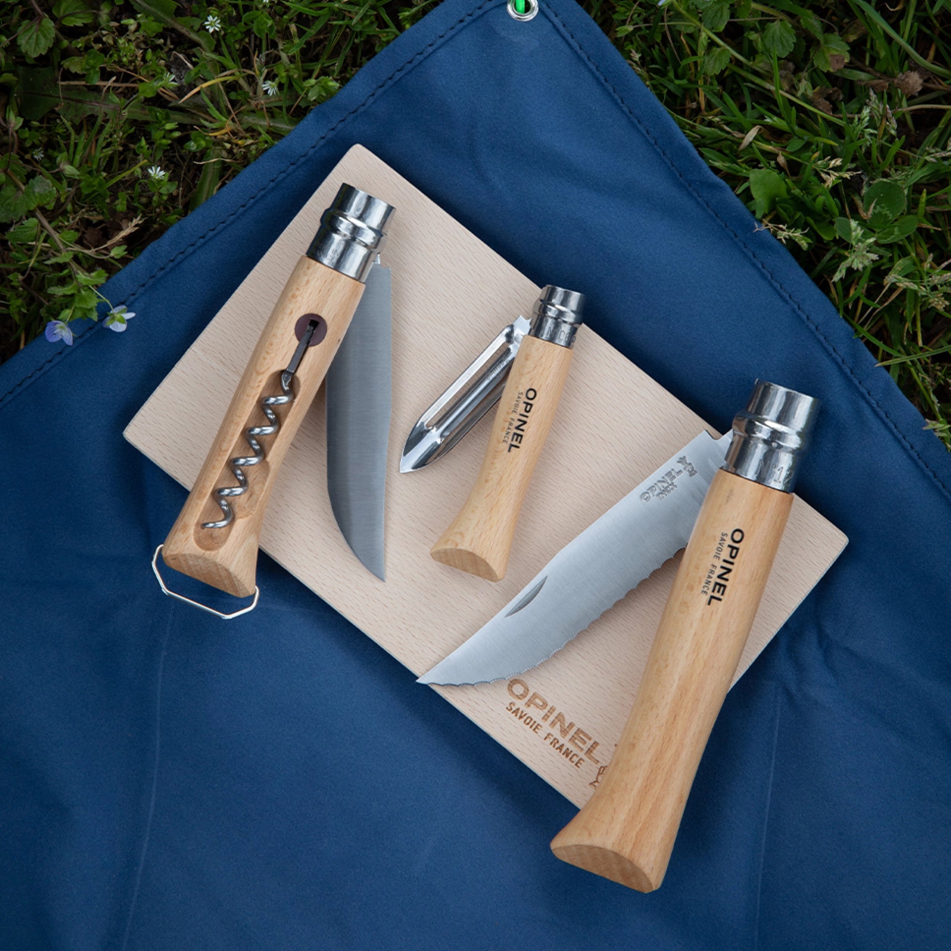 Kit de Cocina Opinel Nómada N.°10 con Sacacorchos Abrebotellas