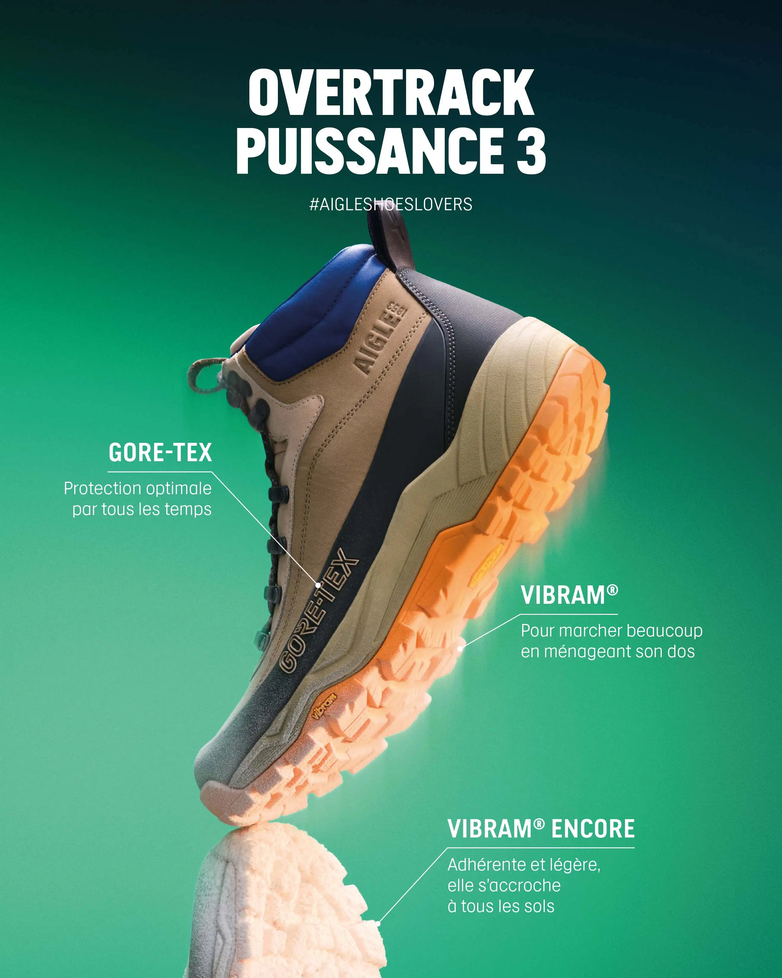 Botas de Senderismo Impermeables Aigle Overtrack