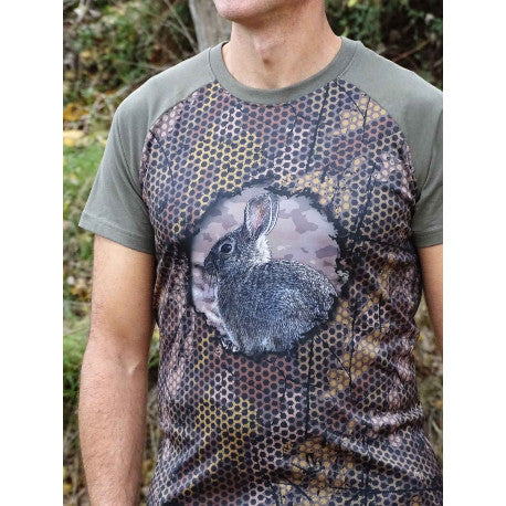 Camiseta Benisport Forest-Print Caqui 3D