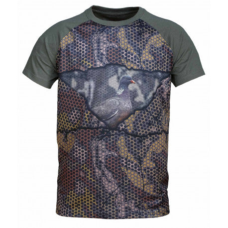 Camiseta Benisport Forest-Print Caqui 3D