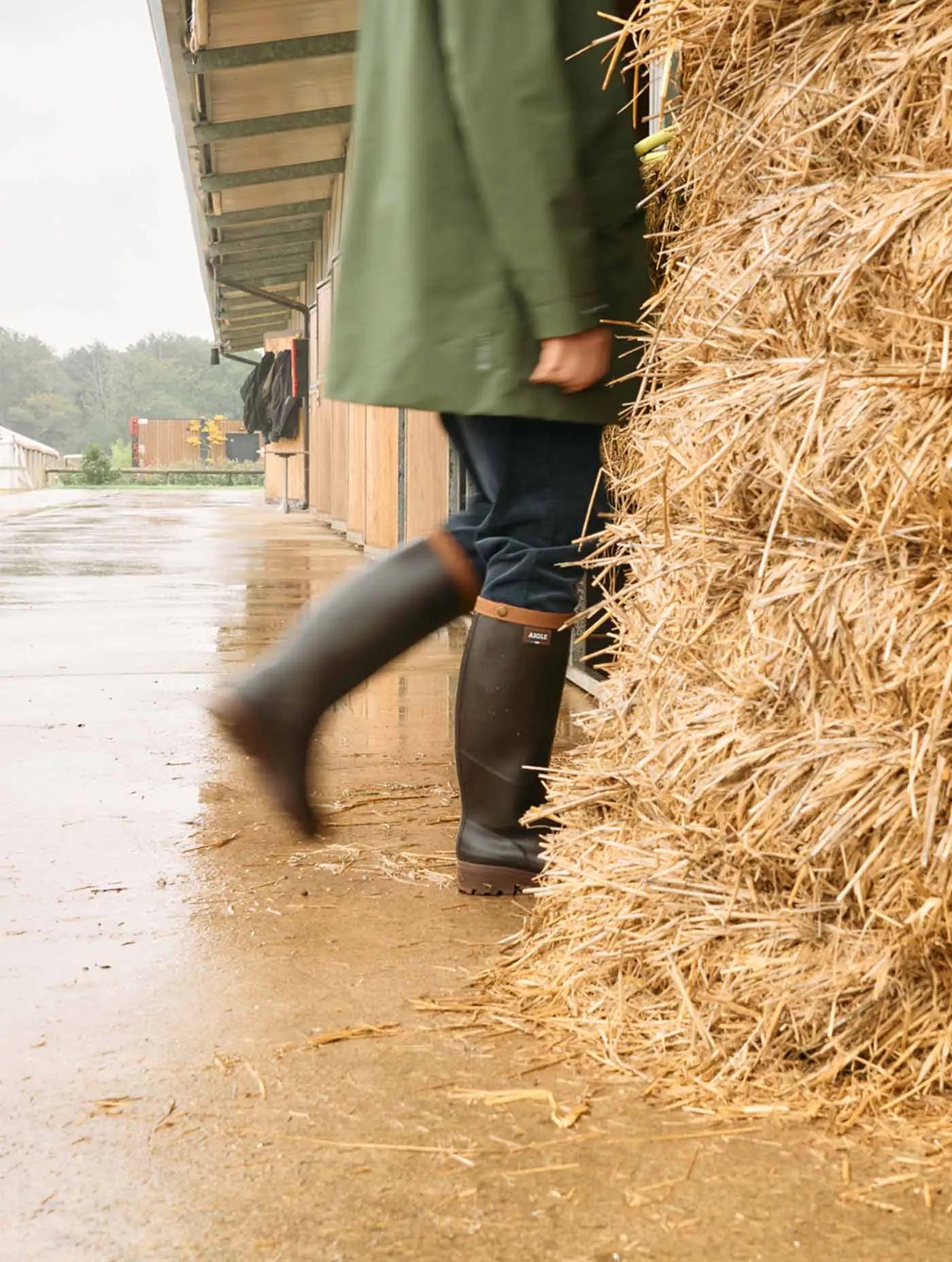 Botas de Agua Aigle Forradas de Cuero Parcours® 2 Signature Fuelle Piel