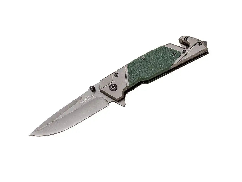 Navaja Táctica JKR PRO 10021 - Con Recubrimiento de Titanio - Mango G10