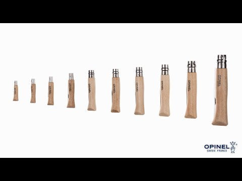Vitrina de 10 Navajas de Bolsillo Opinel Inox