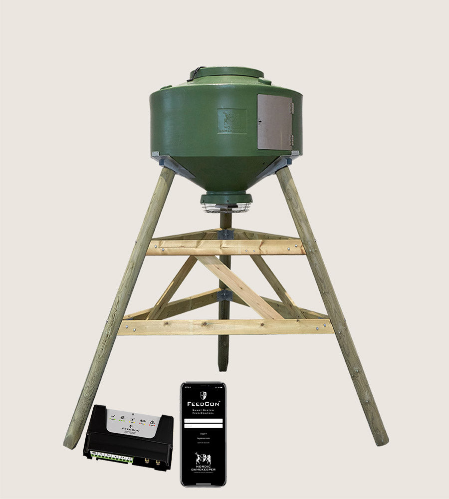 Complete Automatic Game Feeder 500 liter drum with FeedCon