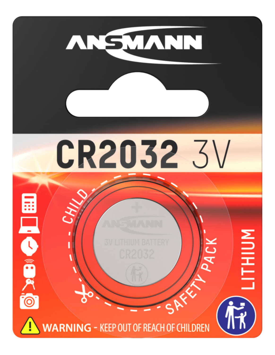 Pila de Botón de Litio CR2032 de 3V Ansmann