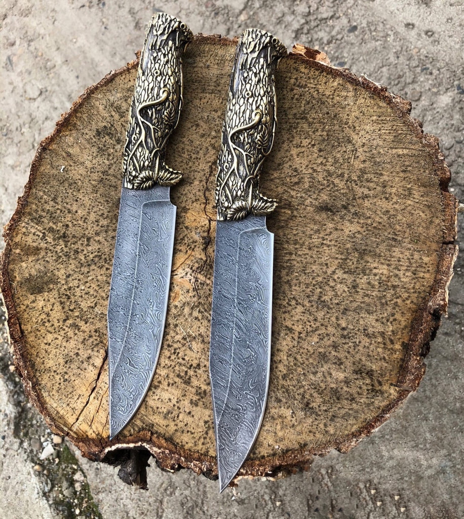 Cuchillo de caza Damasco