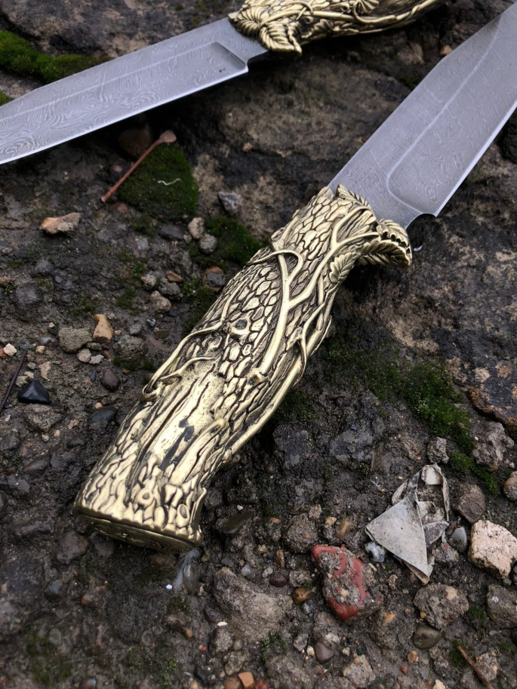 Damascus "Root" Hunting Knife