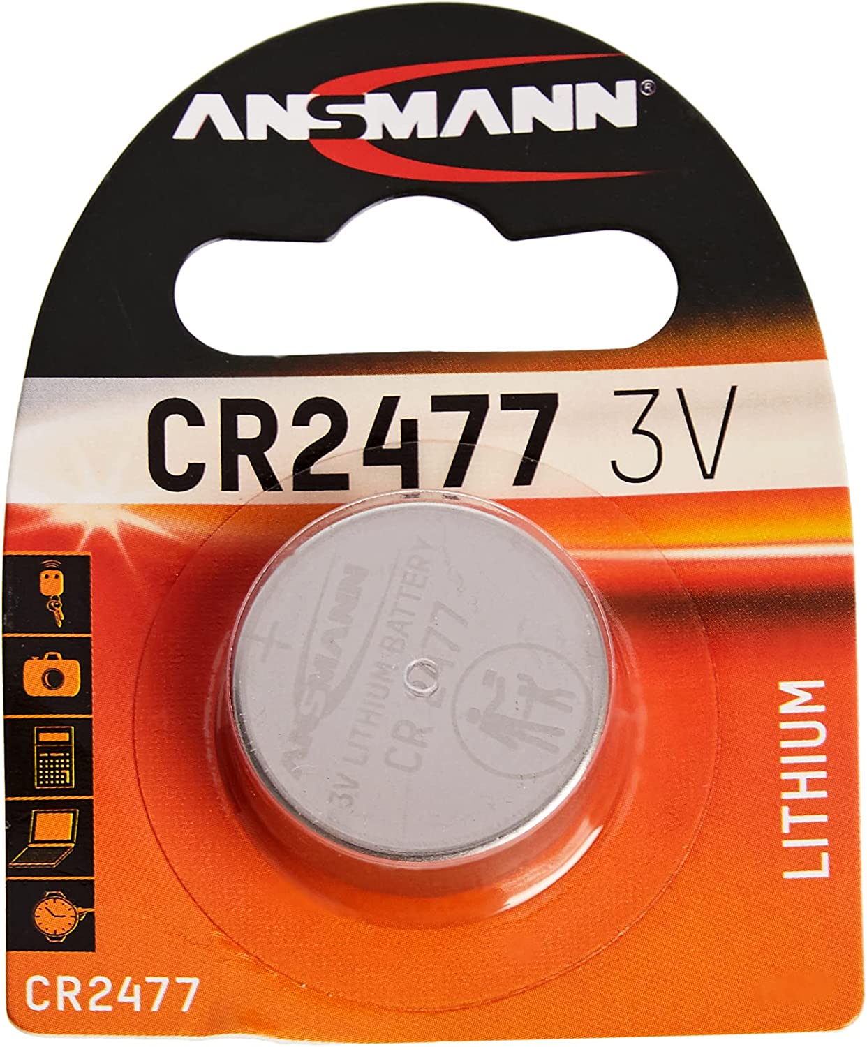 Pila de Botón de Litio CR2477 de 3V Ansmann