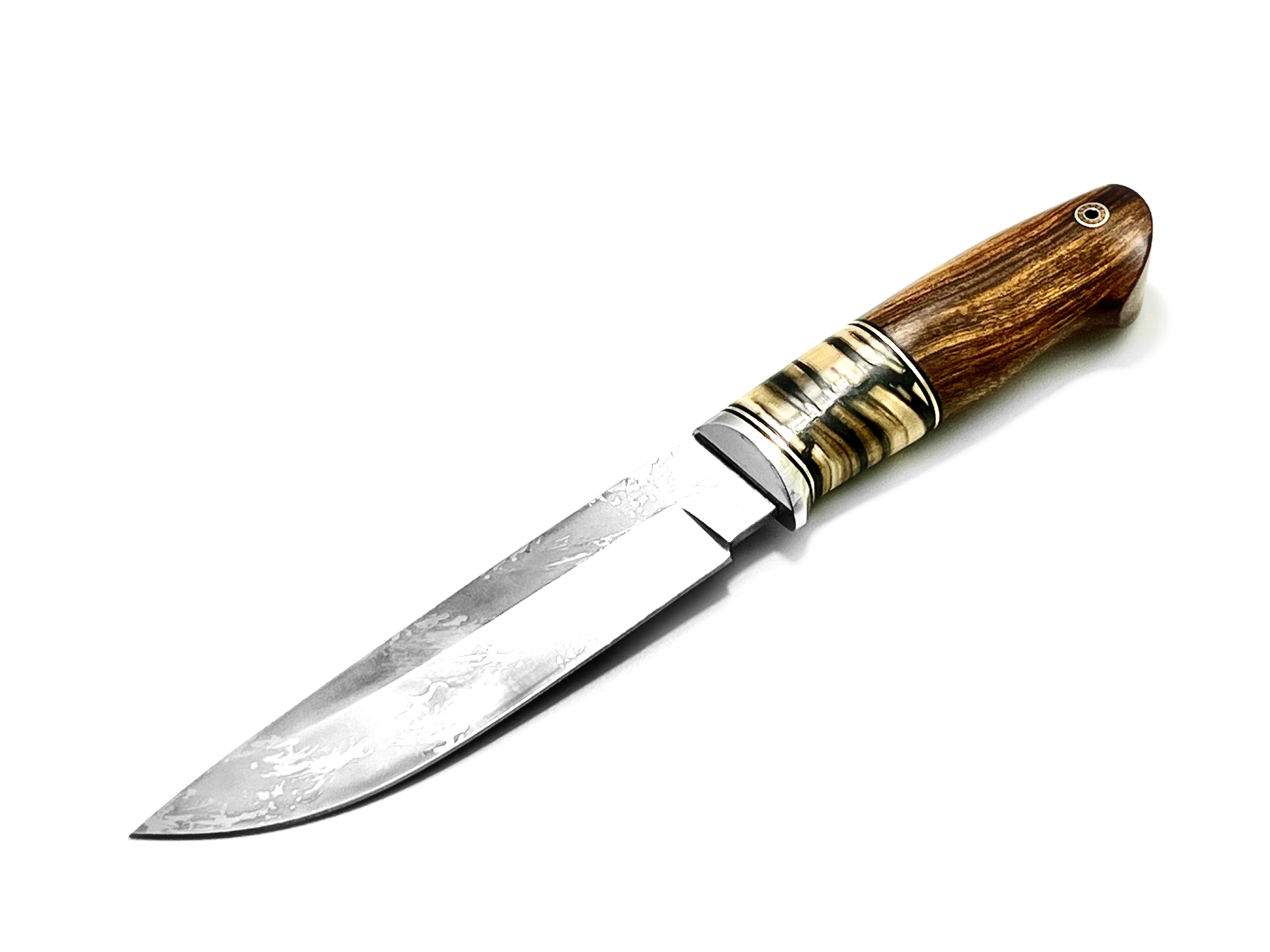 Cuchillo de Caza de Acero CPM® REX® 121 con Mango de Ironwood y Colmillo de Mamut