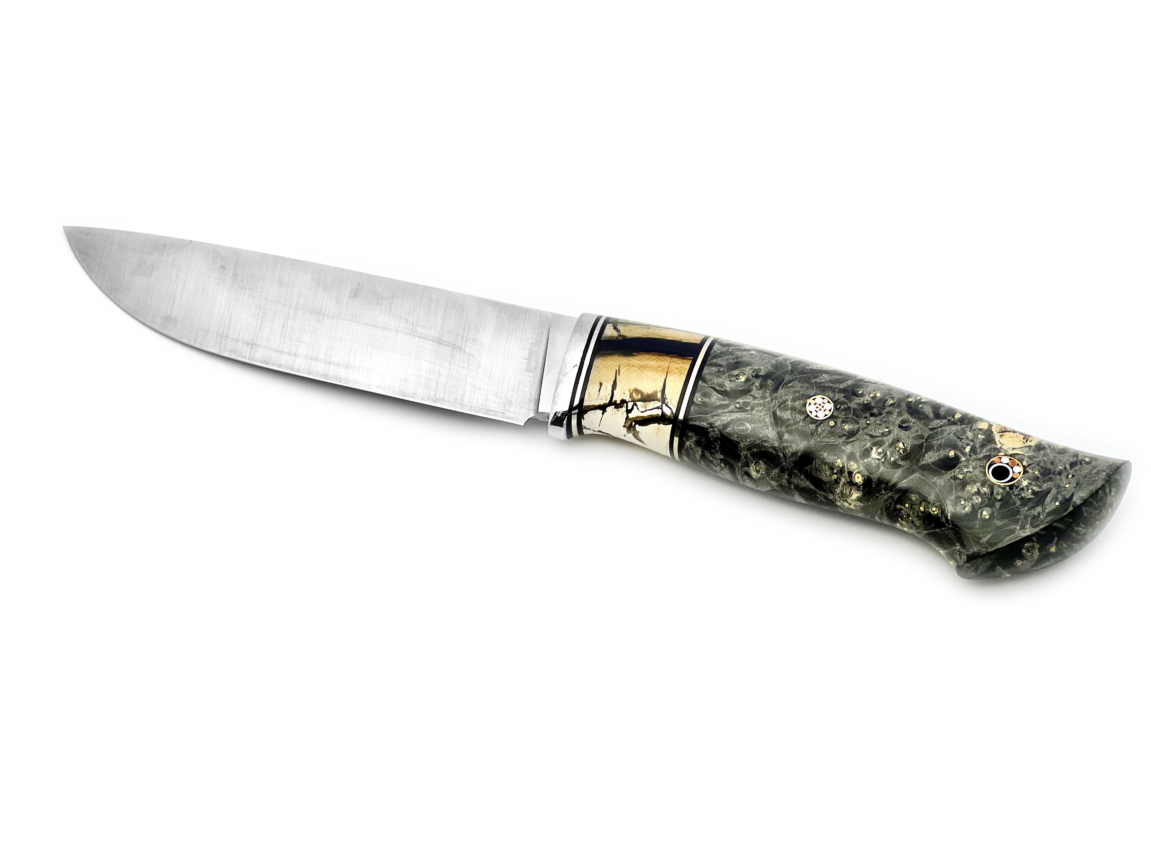 M390 Steel Hunting Knife with Mammoth Tooth