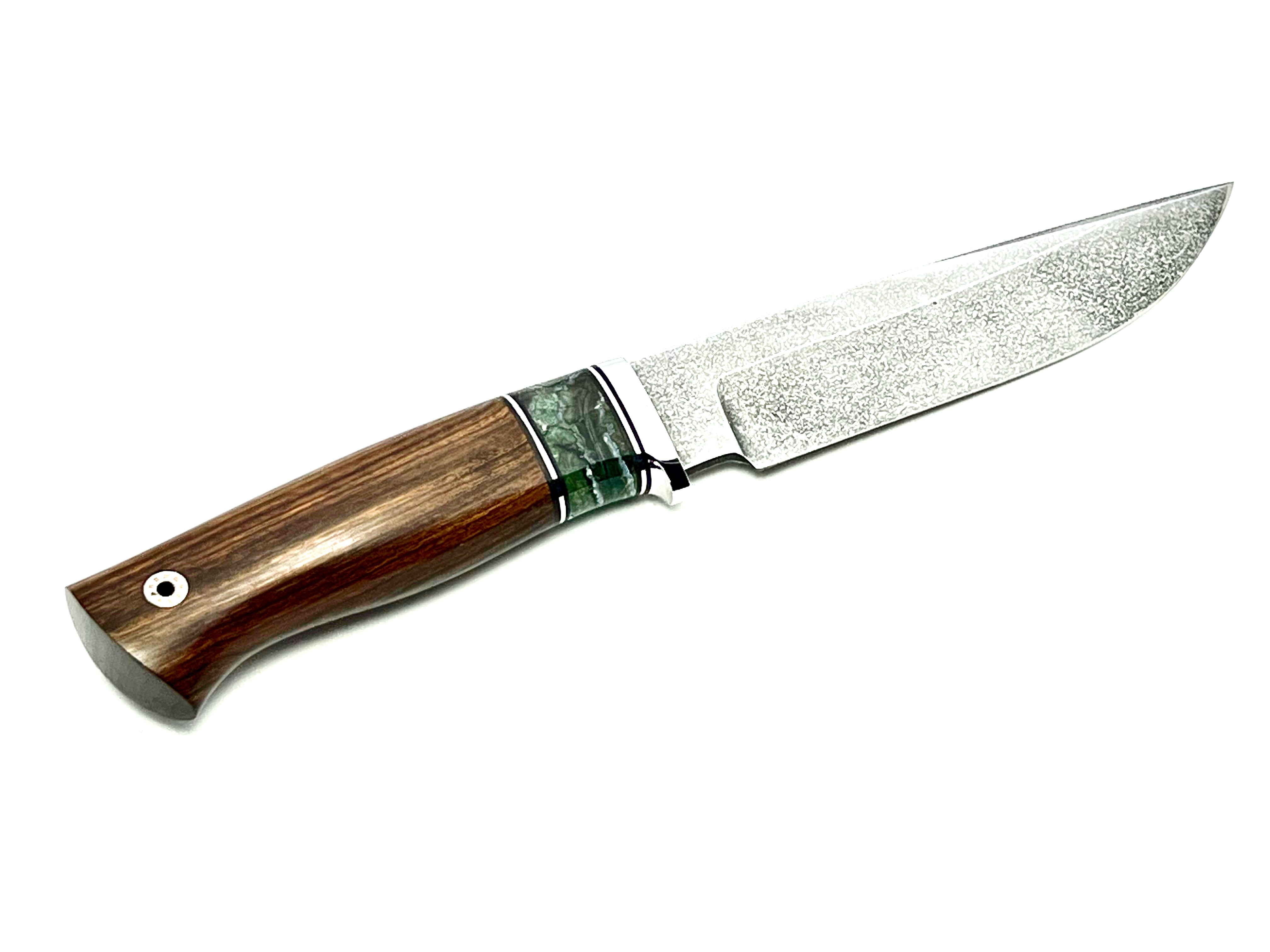 Cuchillo de Caza de Acero Bulat con Diente de Mamut