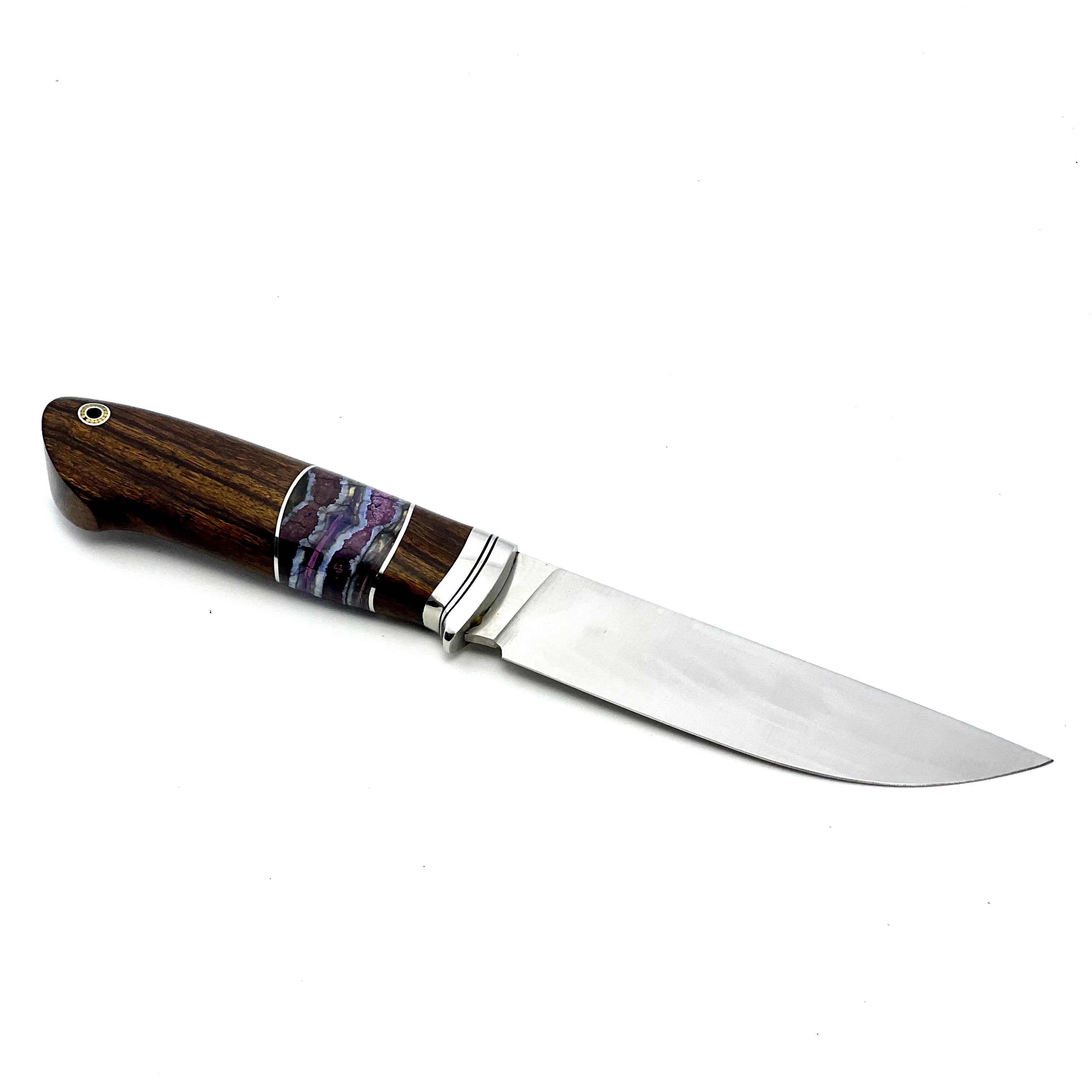 CPM® REX® 121 Steel Hunting Knife with Ironwood Handle and Mammoth Tusk