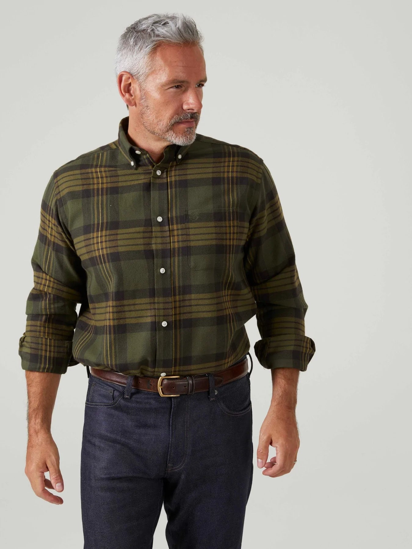 Ilkley Flannel Check Shirt - Waist Fit