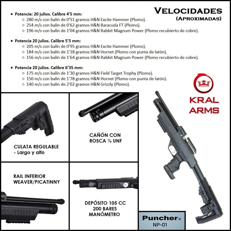 Pistola PCP Puncher NP-01