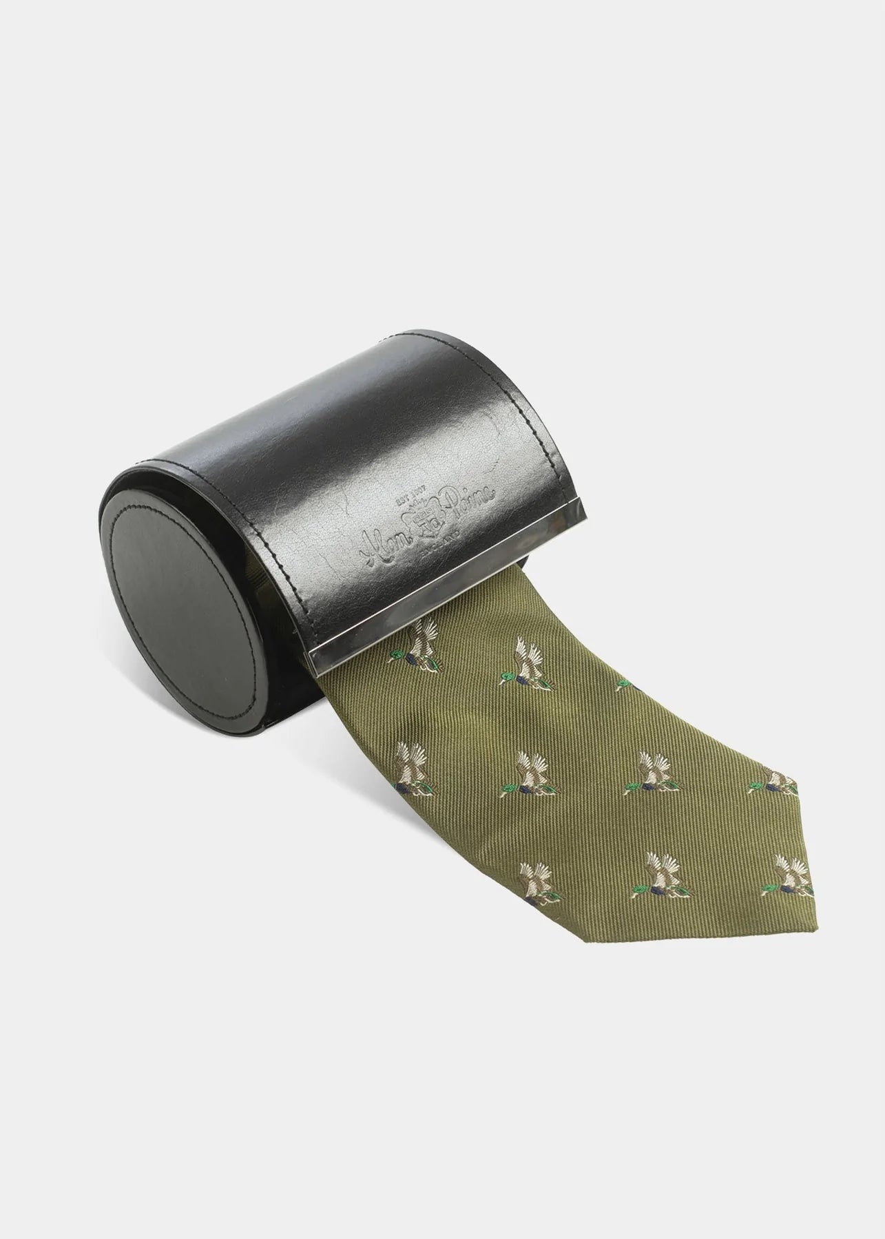 Ripon Silk Country Tie for Men with Duck Design