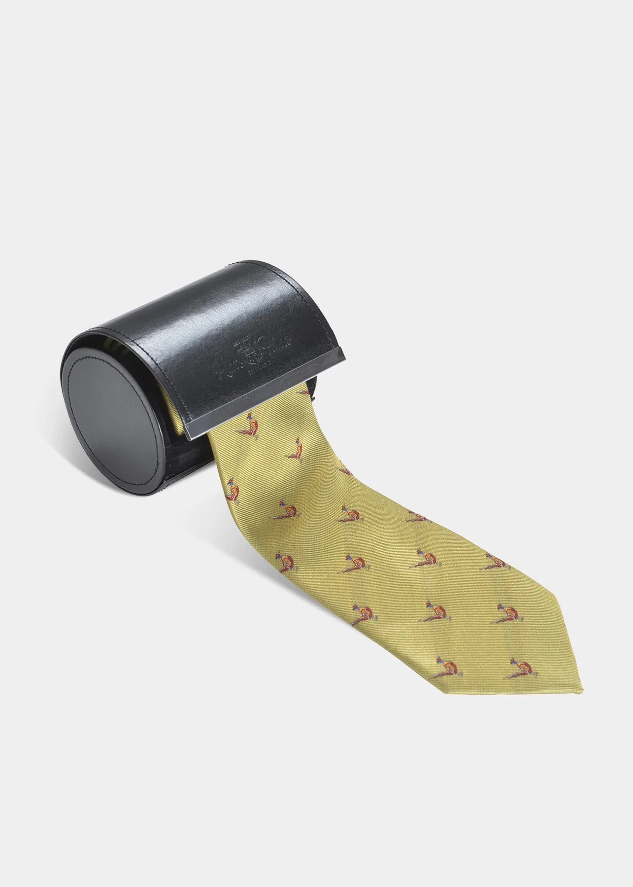 Ripon Men's Silk Country Tie with Standing Pheasant Design