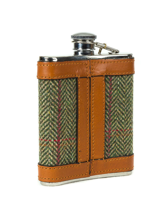 Liquor Flask Pasión Morena in Tweed and Leather